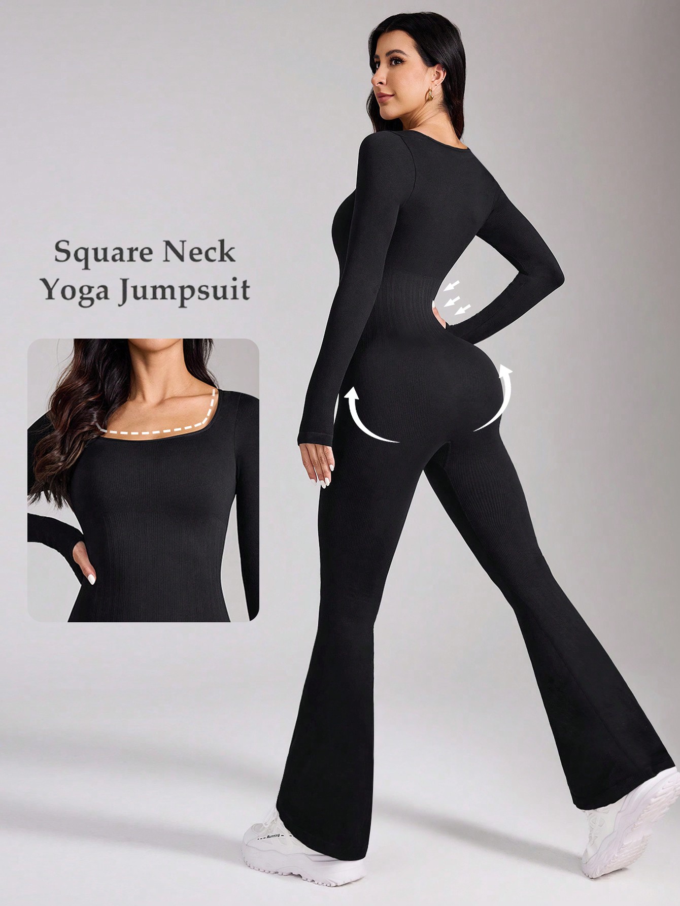 Casual flared pants for women, - Yoga Fitness Jumpsuit 评论和价格