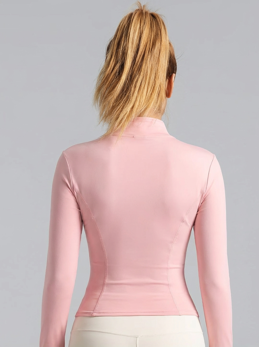 New Women Light Pink Yoga Coat - Yoga Fitness Workout 评论和价格