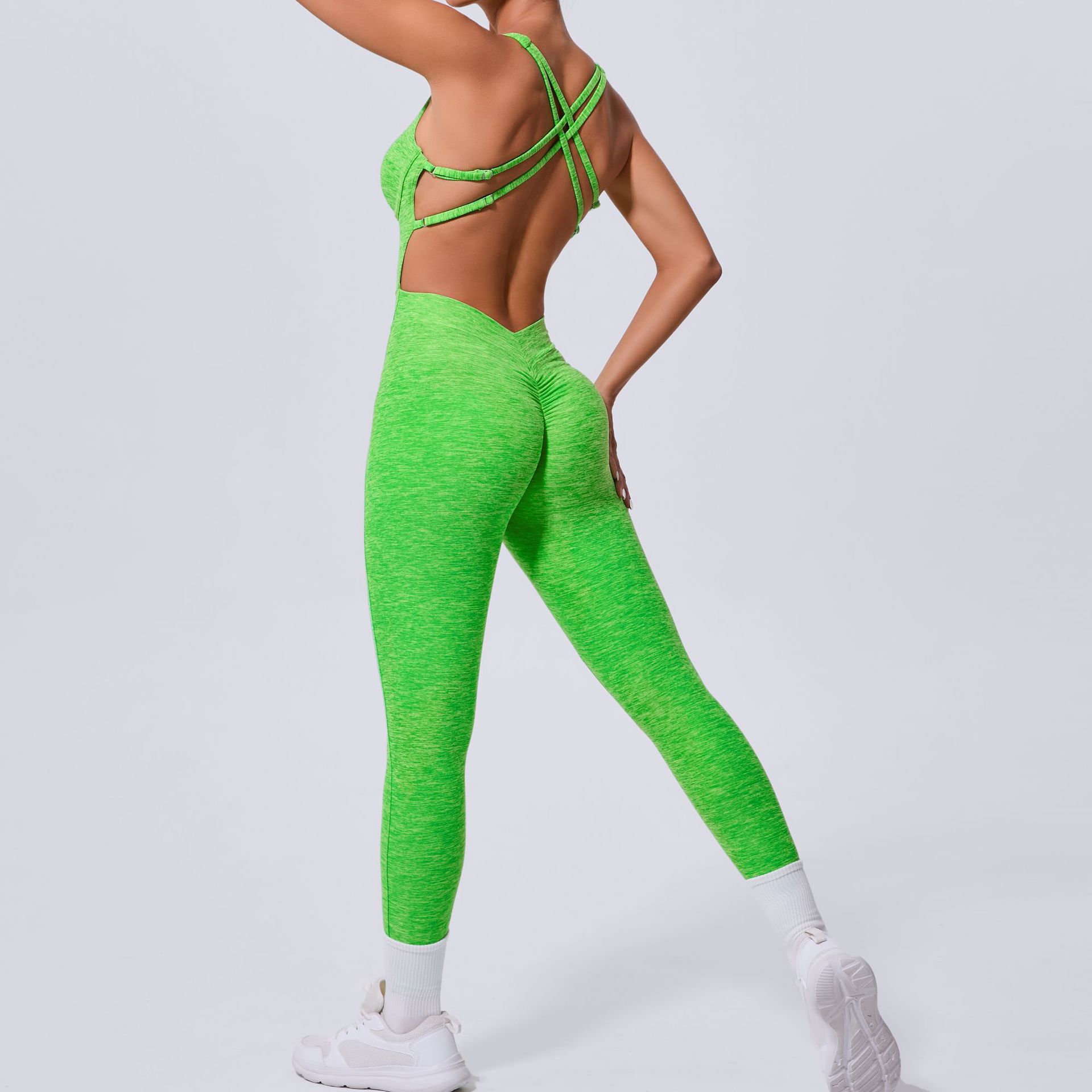 Women New Cross Adjustable Str - Yoga Fitness Jumpsuit 评论和价格