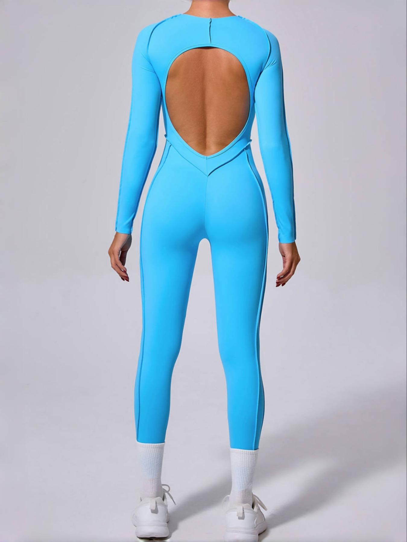 Women's High Elastic Open Back - Yoga Fitness Jumpsuit 评论和价格