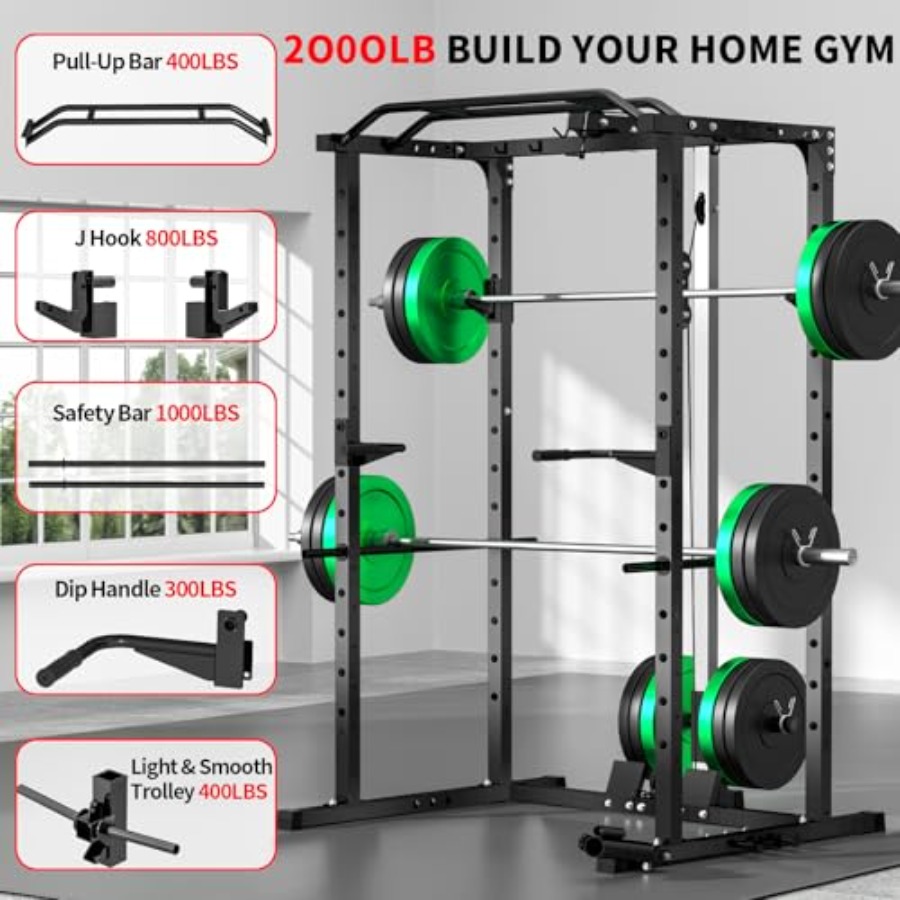 Home gym power rack with LAT p - Lat Pulldown Bar 评论和价格