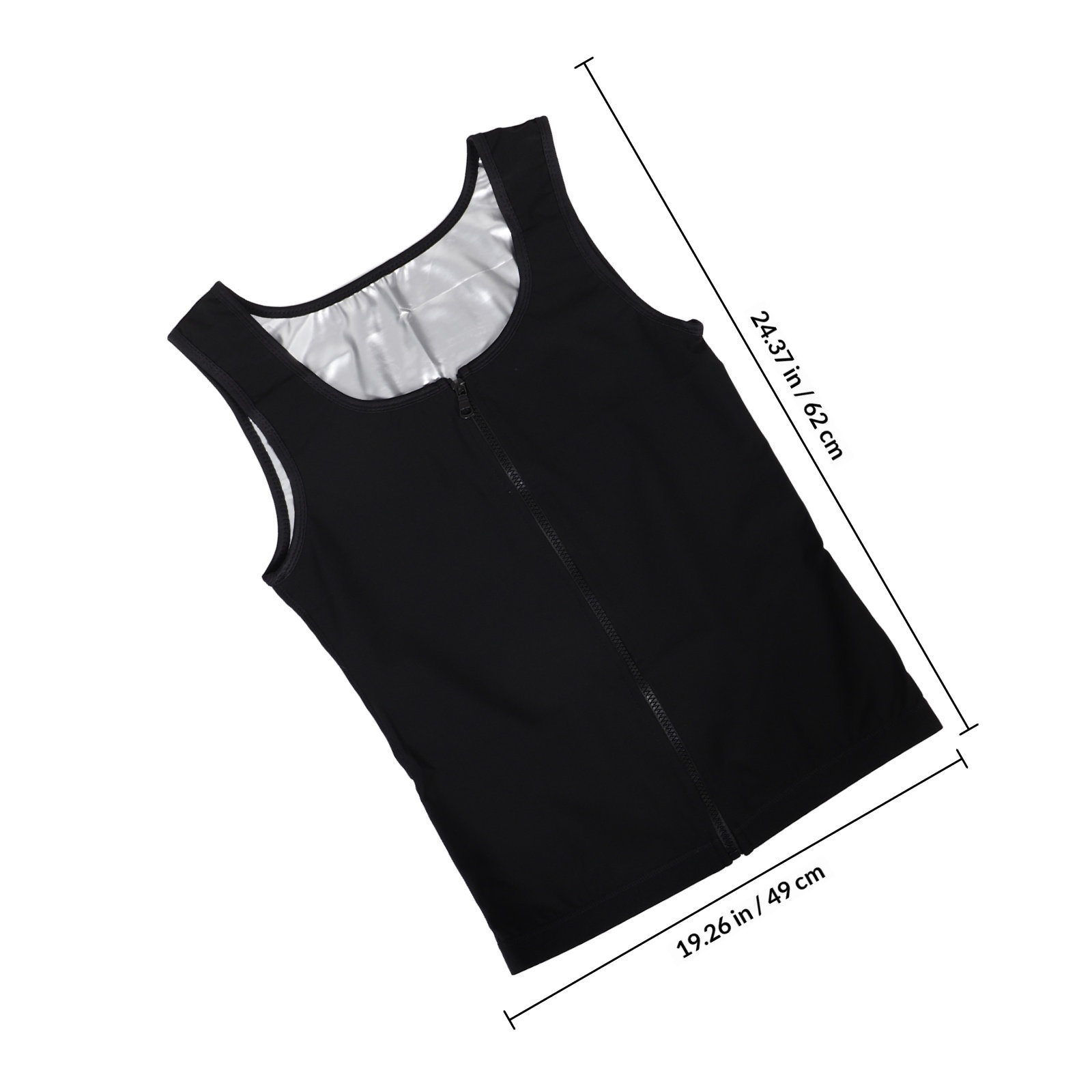 Men Compression Sweat Vest Zip - Yoga Fitness Workout 评论和价格