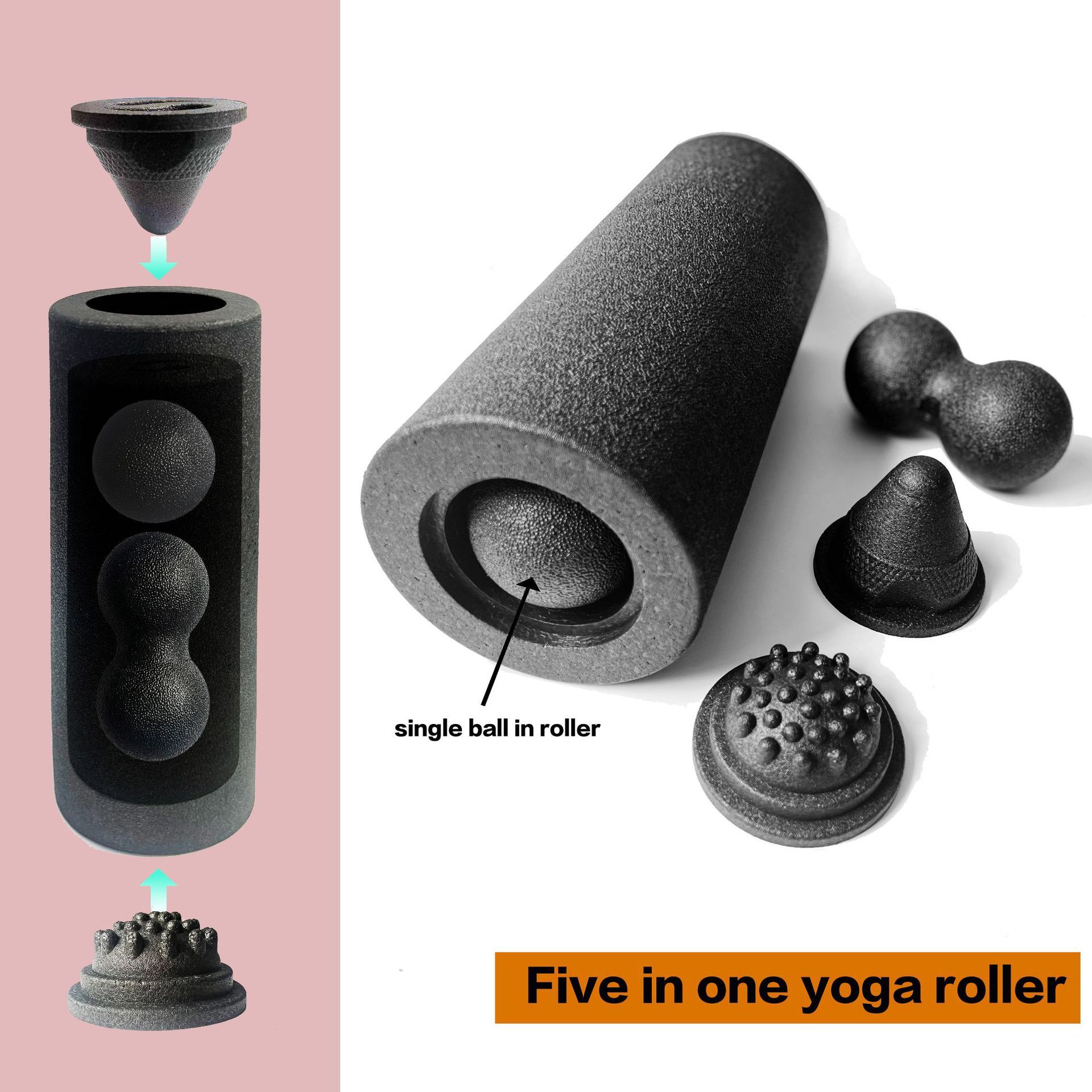 5-in-1 Fascia Roller Set Muscl - Yoga Fitness Ball 评论和价格