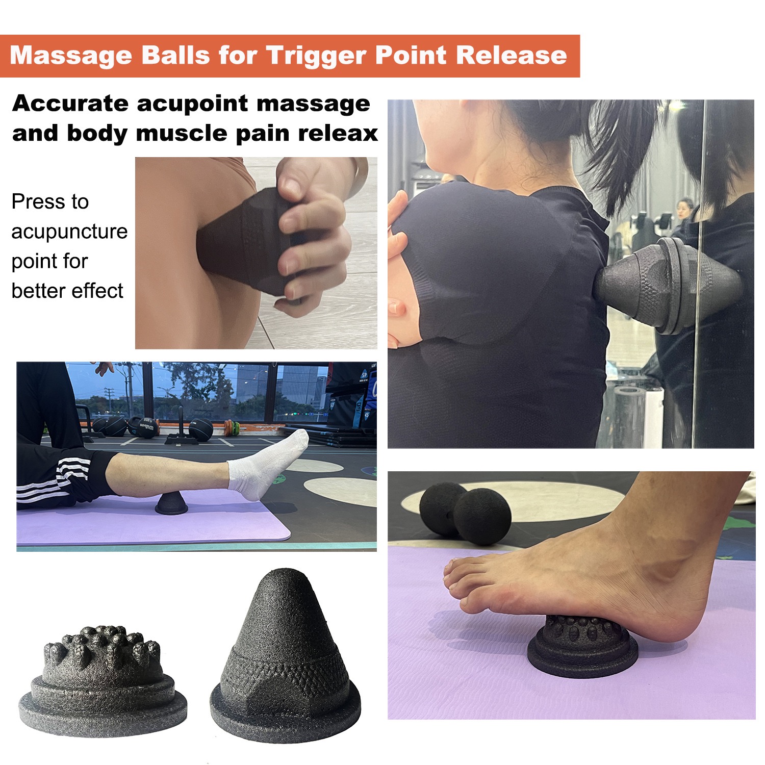 5-in-1 Fascia Roller Set Muscl - Yoga Fitness Ball 评论和价格